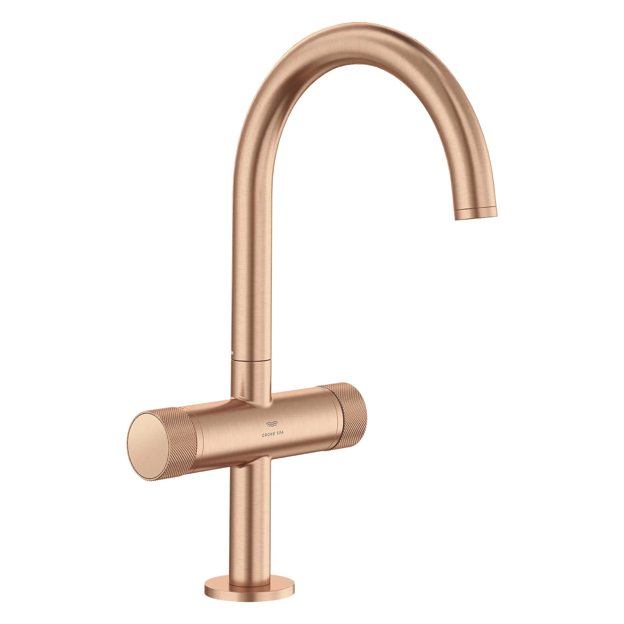 Atrio Private Collection Single Hole 8-Inch Widespread 2-Handle L-Size Bathroom Faucet with Knob Handles, 1.2 GPM (4.5 L/min) // BRUSHED WARM SUNSET // 287162_Atrio_SiloRight_105337DL00_0001_MARCH2026_1_CDNwebp.webp