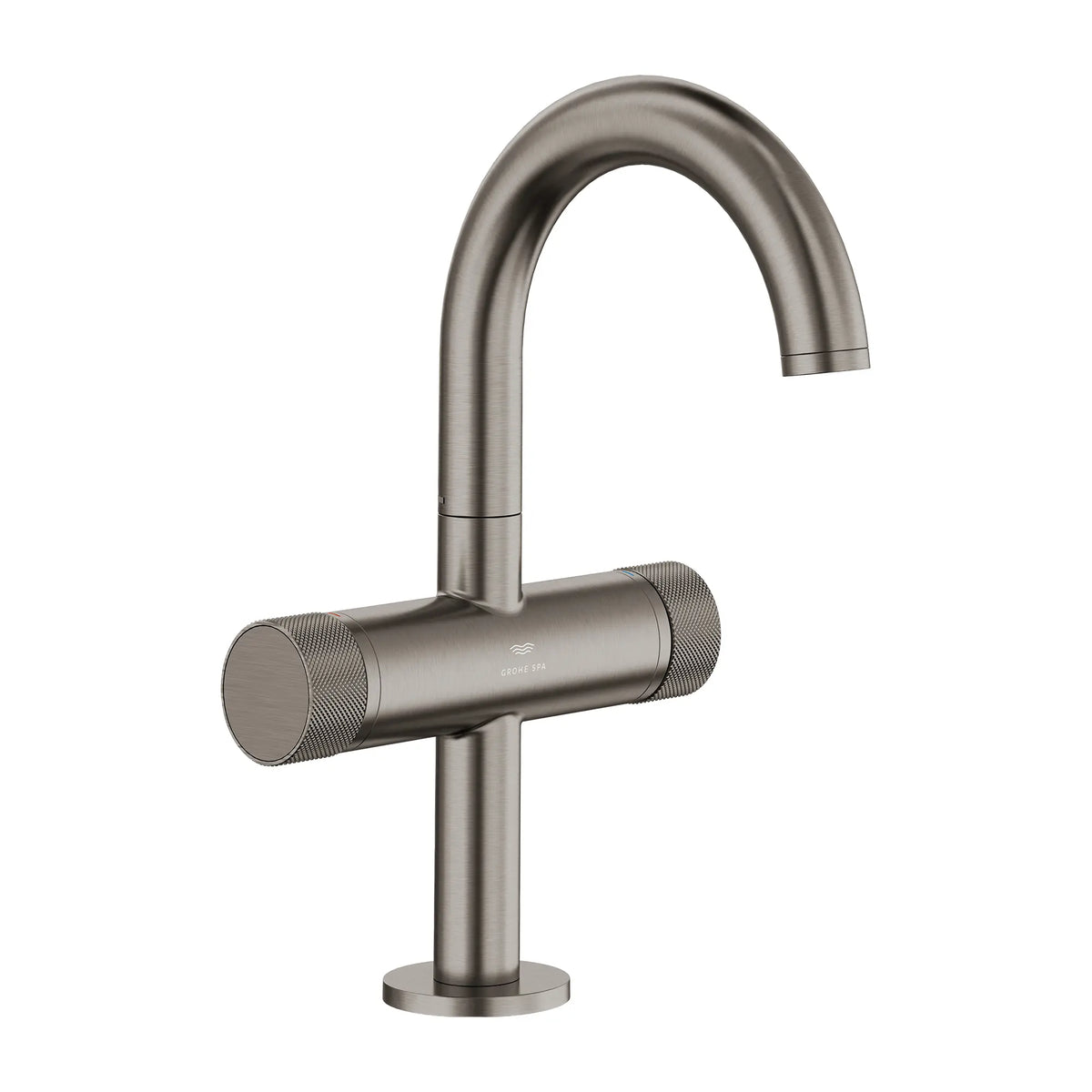 Atrio Private Collection Single Hole Two-Handle M-Size Bathroom Faucet with Knob Handles, 1.2 GPM (4.5 L/min) // BRUSHED HARD GRAPHITE // 287164_Atrio_SiloRight_105341AL00_0001_MARCH2026_1_CDNwebp.webp
