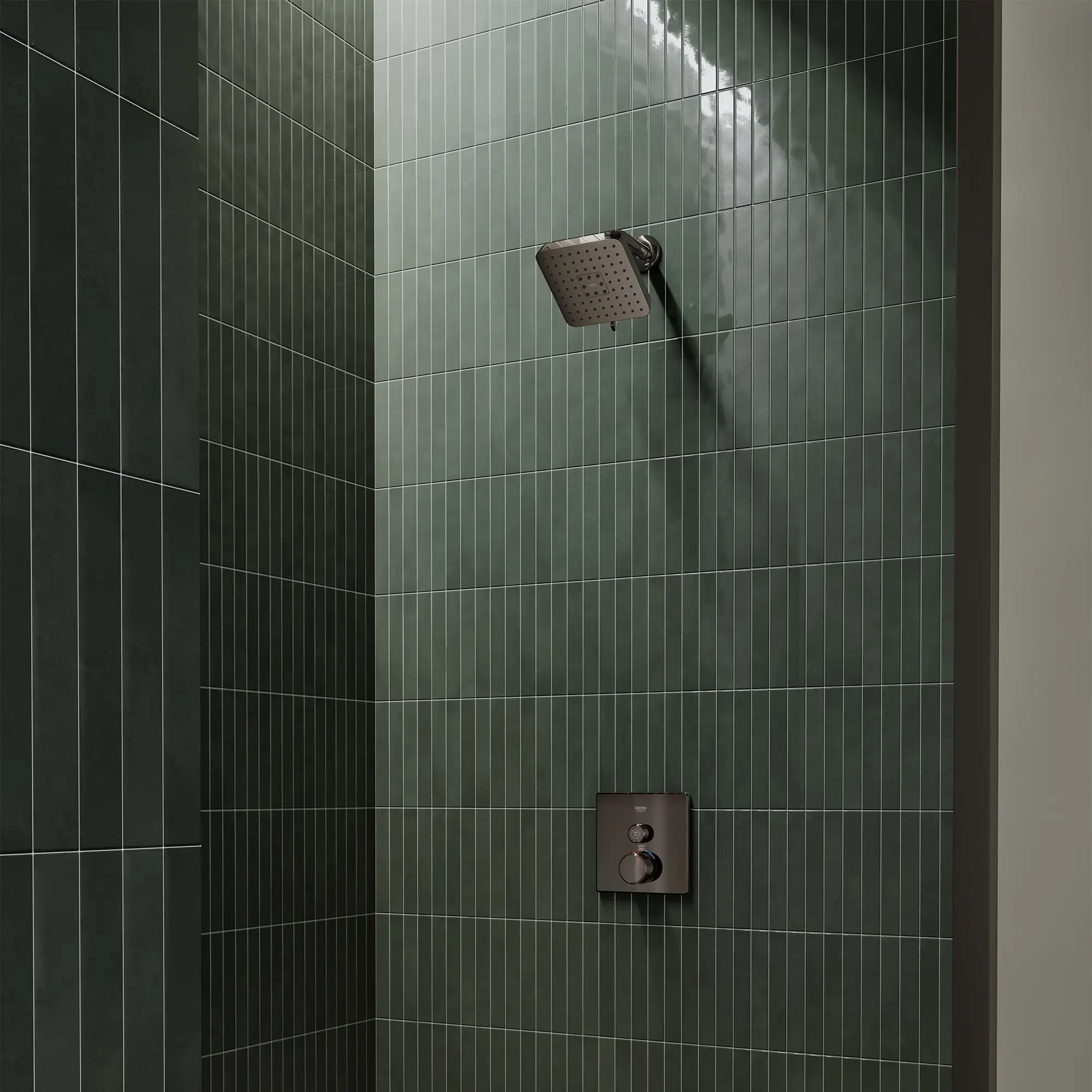 Single Function Thermostatic Valve Trim // HARD GRAPHITE // 287502_Aqua_Booster_EnvironmentCloseUp_111721A000_29140A000_0001_MARCH2026_0_CDNwebp.webp
