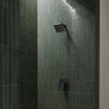 [1117212430] Euphoria 140 with AquaBooster Square Multi Spray Shower Head 1.75 GPM (6.6L/min) - Matte Black