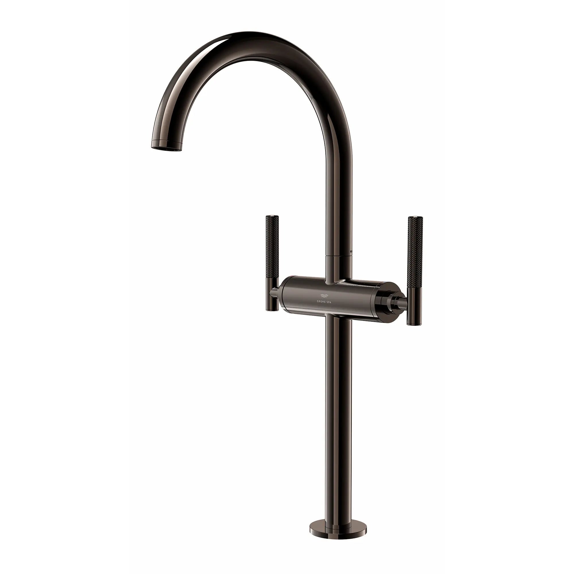 Atrio Single Hole Two-Handle Vessel Sink Faucet without Handles, 1.2 GPM (4.5 L/min) // HARD GRAPHITE // 287622_Atrio_PC_SiloLeft_21161A000_48646A000_0001_APRIL2026-1_0_CDNwebp.webp