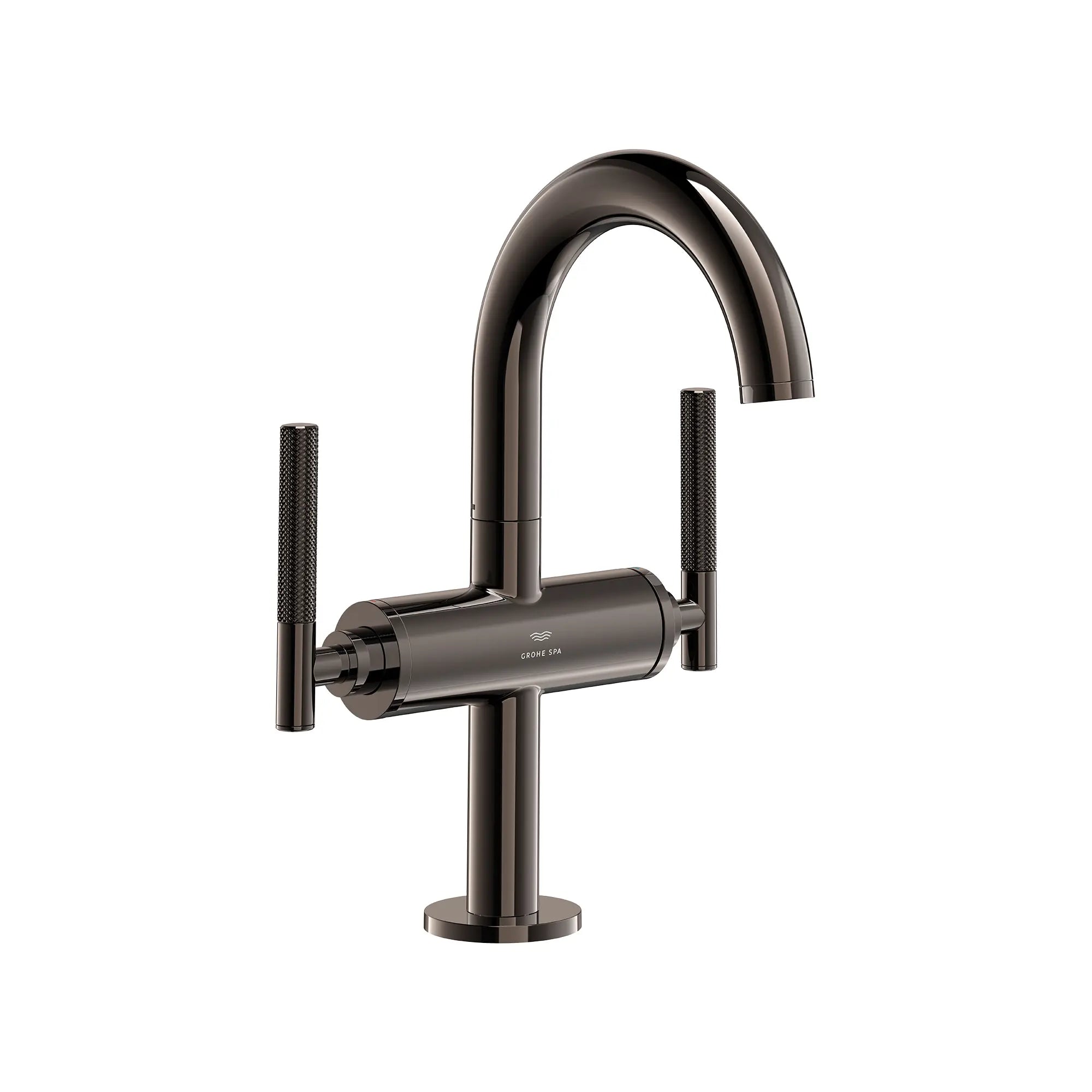 Atrio Single Hole Two-Handle M-Size Bathroom Faucet without Handles, 1.2 GPM (4.5 L/min) // HARD GRAPHITE // 287648_Atrio_PC_SiloRight_21148A000_48646A000_0001_JANUARY2026_0_CDNwebp.webp