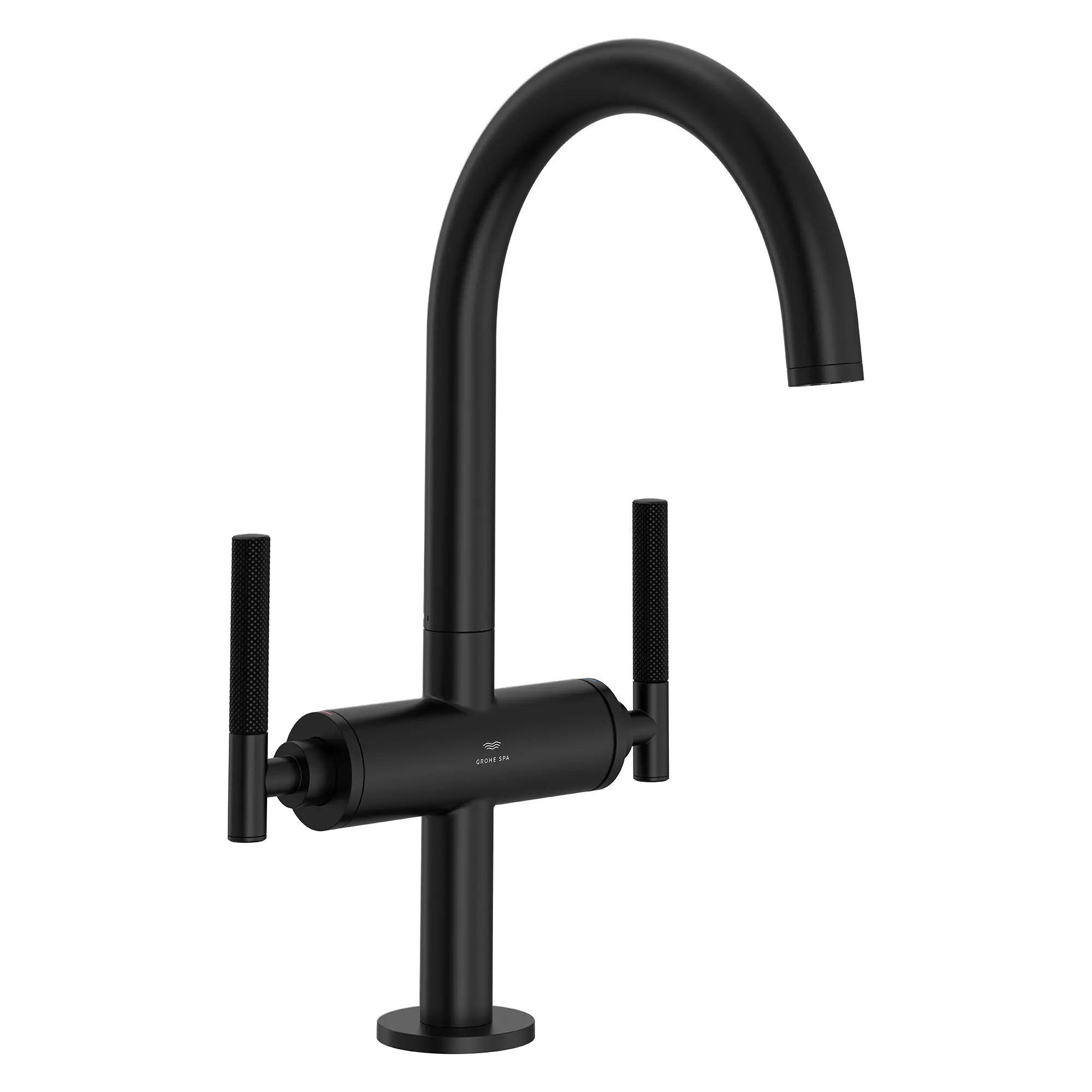 Atrio Single Hole Two-Handle L-Size Bathroom Faucet without Handles, 1.2 GPM (4.5 L/min) // MATTE BLACK // 287666_Atrio_PC_SiloRight_211462430_486462430_0001_JANUARY2026-1_0_CDNwebp.webp