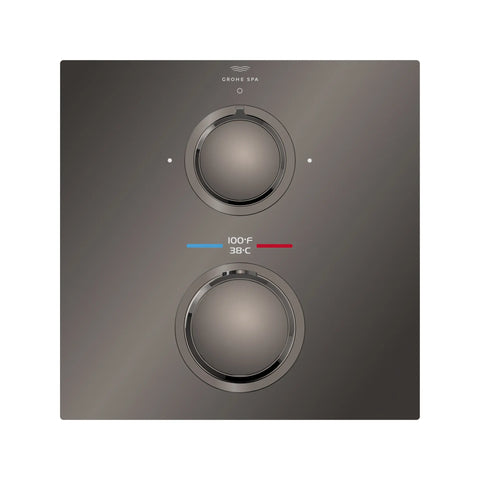 Allure Dual Function 2-Handle Thermostatic Valve Trim - Hard Graphite