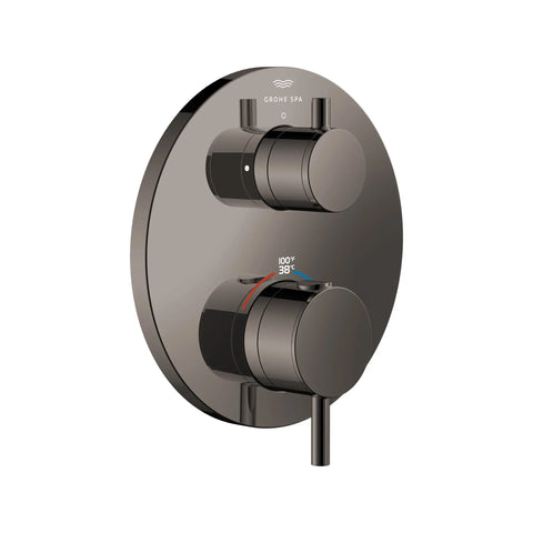 Dual Function 2-Handle Thermostatic Valve Trim - Hard Graphite