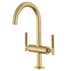 [21146GN0] Atrio Single Hole Two-Handle L-Size Bathroom Faucet without Handles, 1.2 GPM (4.5 L/min) - Hard Graphite