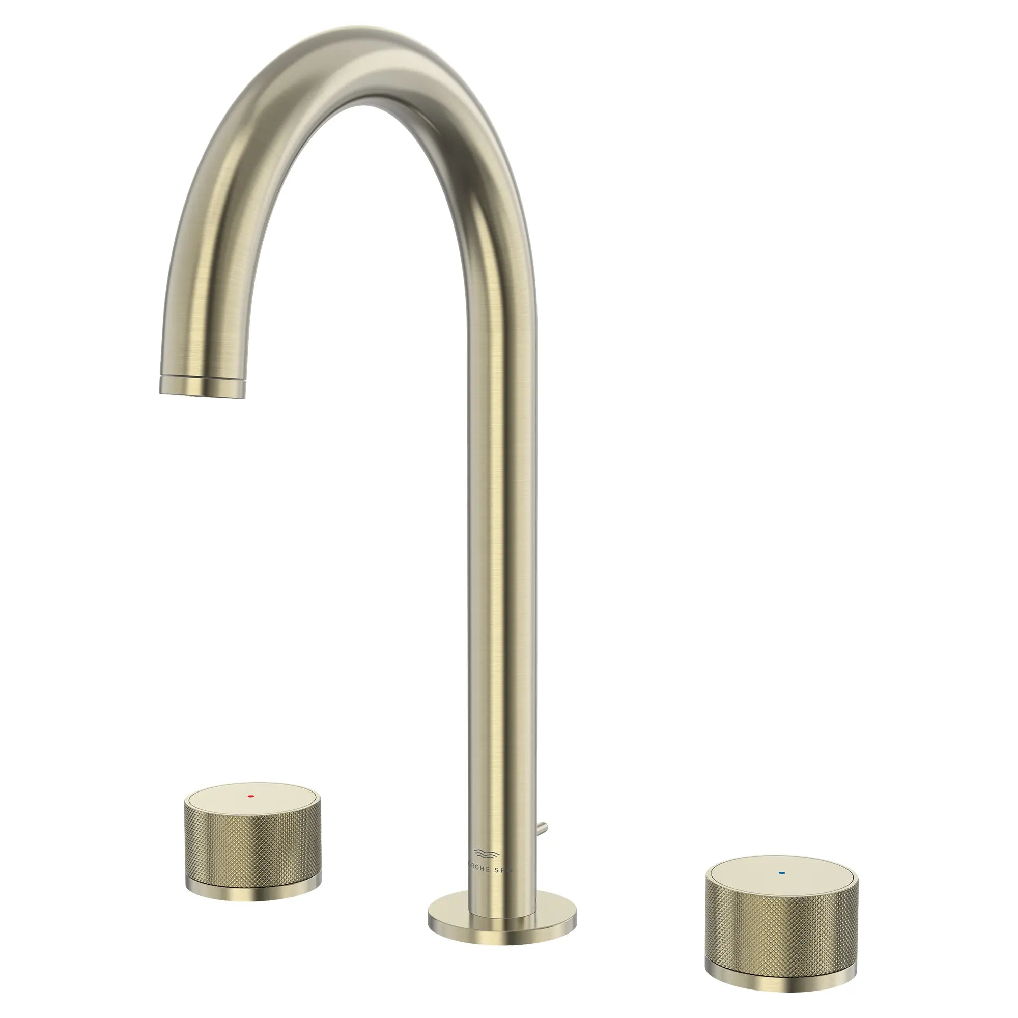 Atrio Private Collection 8-inch Widespread 2-Handle M-Size Bathroom Faucet with Knob Handles, 1.2 GPM (4.5 L/min) // BRUSHED NICKEL INFINITYFINISH // 288334_Atrio_PC_SiloLeft_105339EN00_0001_JUNE2026_1_CDNwebp.webp