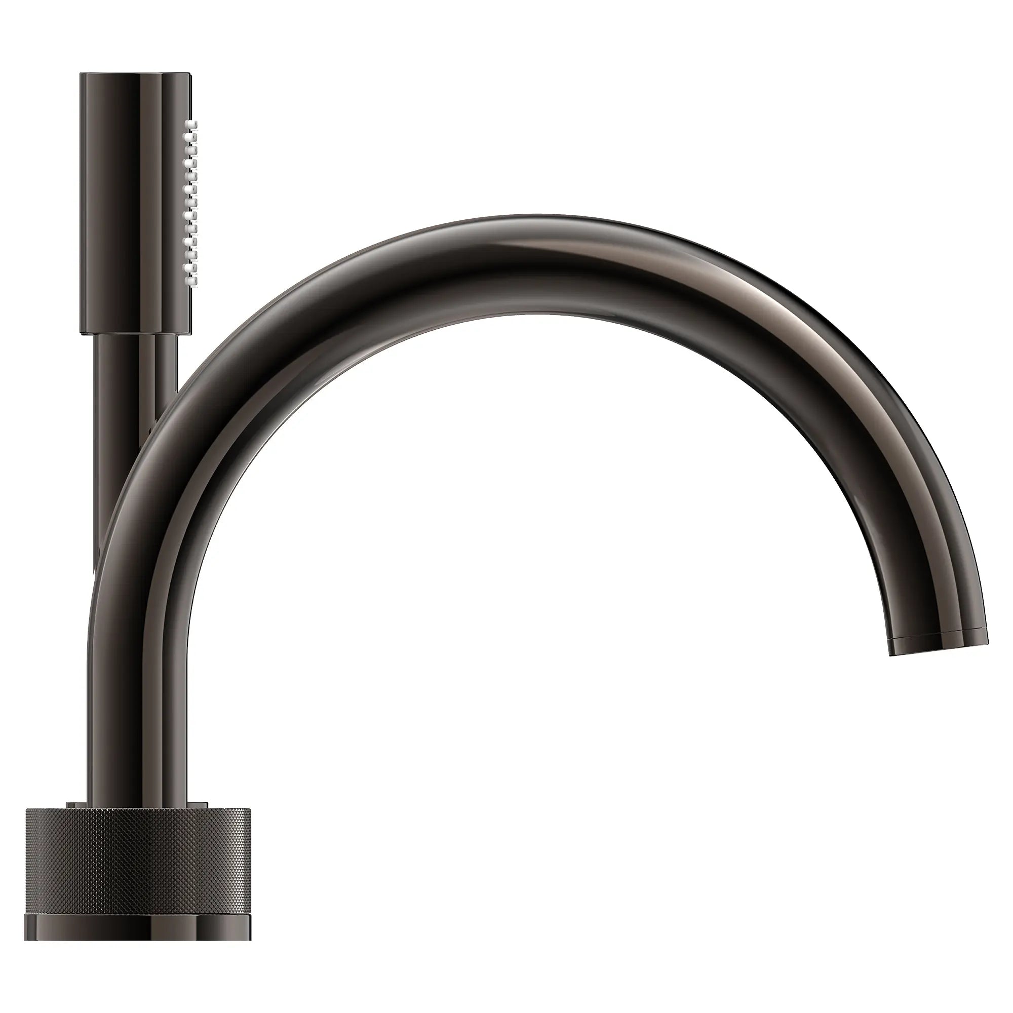 Atrio Private Collection 5-Hole 2-Handle Deckmount Tub Filler with Knob Handles with 1.75 GPM Hand Shower // HARD GRAPHITE // 288383_Atrio_PC_SiloSide_105350A000_0001_JUNE2026_1_CDNwebp.webp