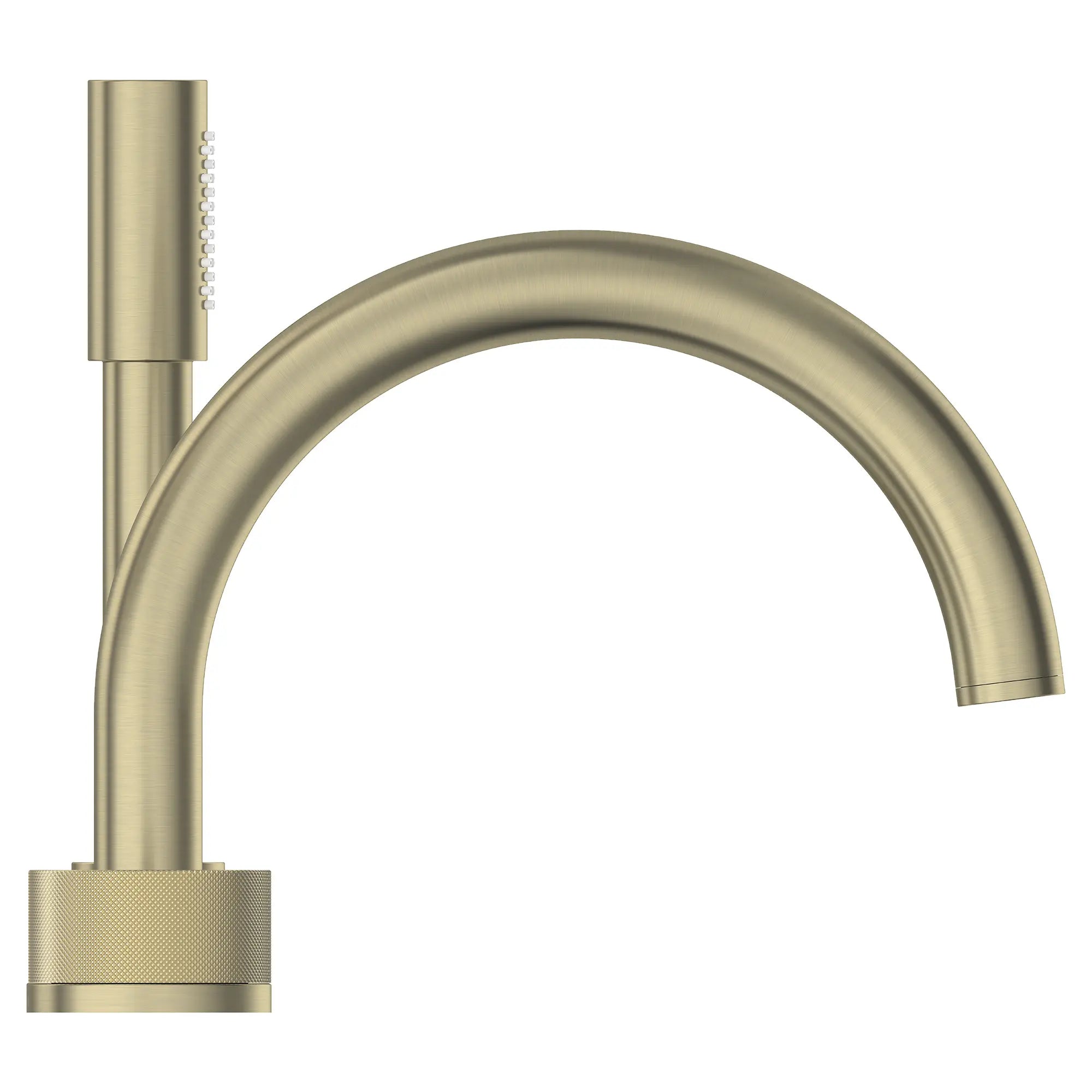 Atrio Private Collection 5-Hole 2-Handle Deckmount Tub Filler with Knob Handles with 1.75 GPM Hand Shower // BRUSHED NICKEL INFINITYFINISH // 288387_Atrio_PC_SiloSide_105350EN00_0001_JUNE2026_1_CDNwebp.webp