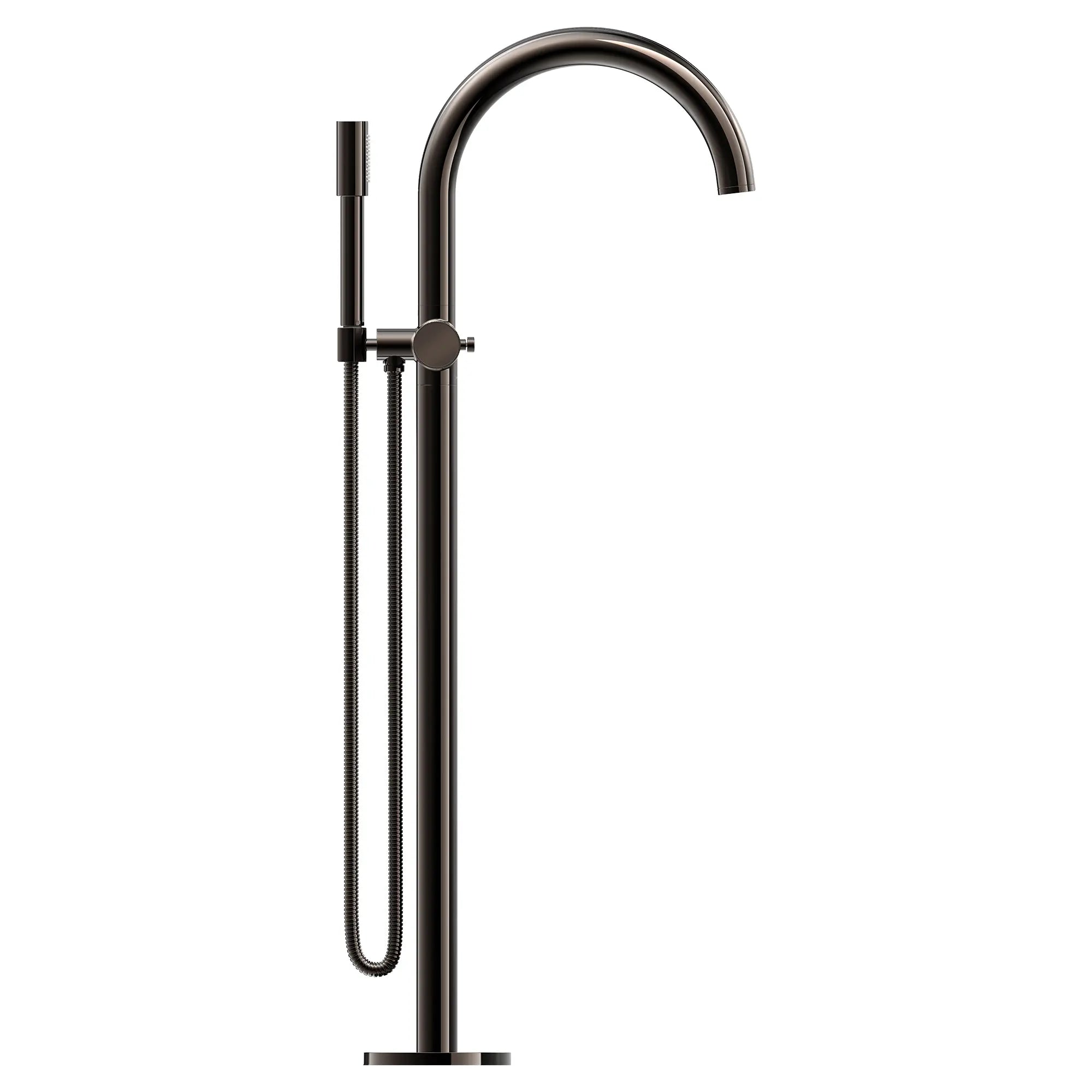 Atrio Private Collection 2-Handle Free Standing Tub Filler with Knob Handles, with 1.75 GPM Hand Shower // HARD GRAPHITE // 288393_Atrio_PC_SiloSide_105772A000_0001_JUNE2026_1_CDNwebp.webp