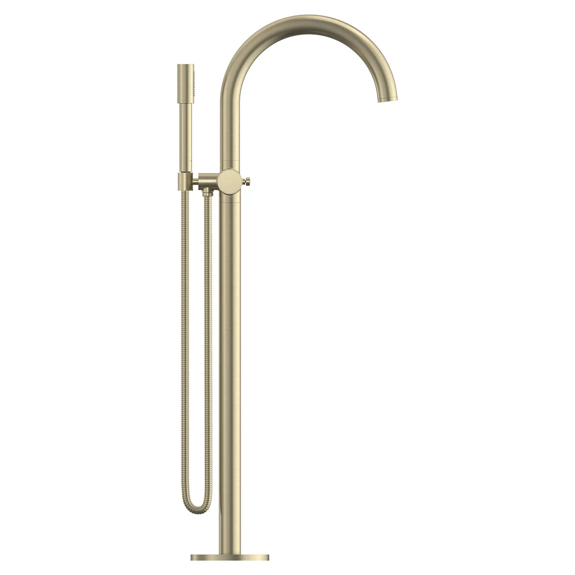 Atrio Private Collection 2-Handle Free Standing Tub Filler with Knob Handles, with 1.75 GPM Hand Shower // BRUSHED NICKEL INFINITYFINISH // 288395_Atrio_PC_SiloSide_105772EN00_0001_JUNE2026_1_CDNwebp.webp