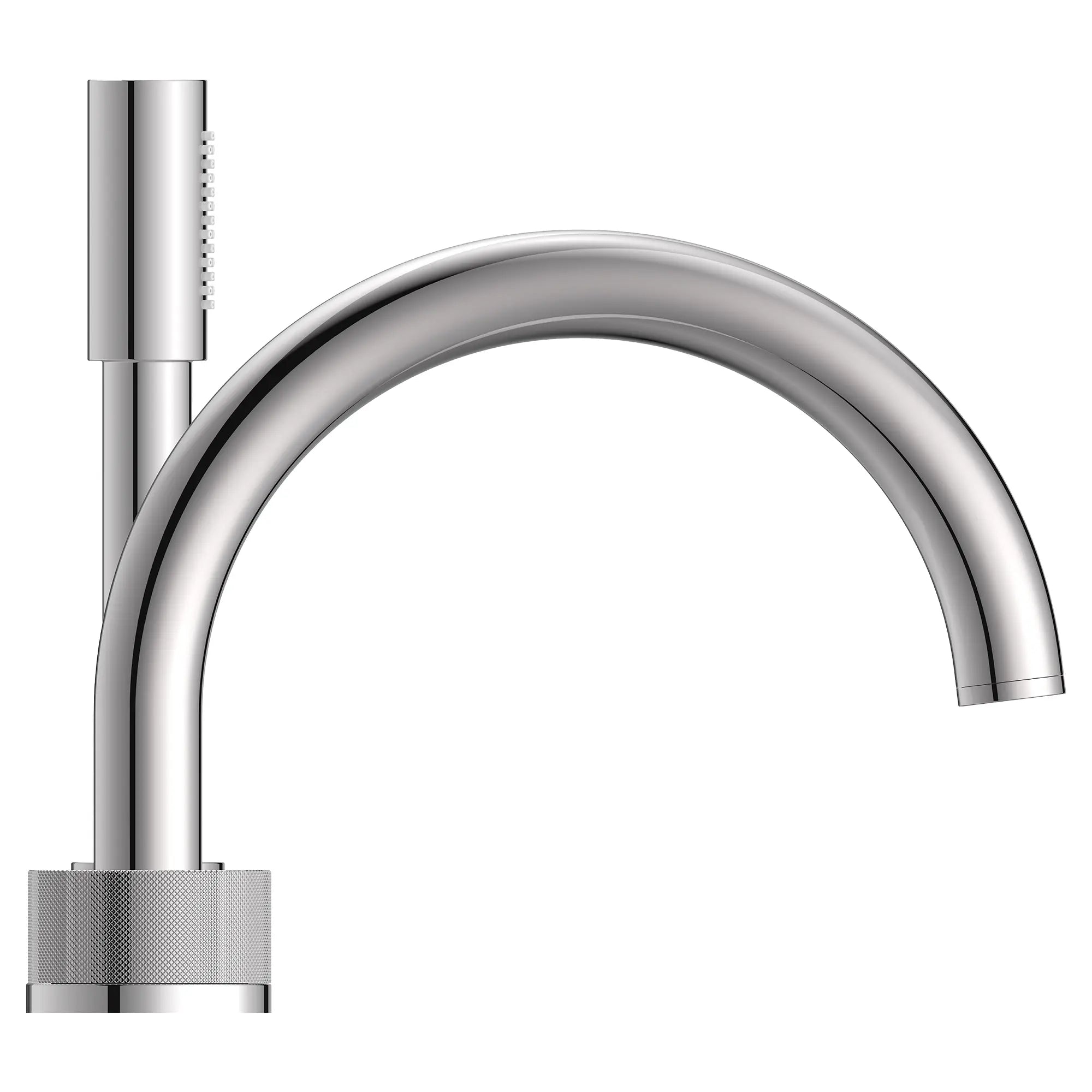 Atrio Private Collection 5-Hole 2-Handle Deckmount Tub Filler with Knob Handles with 1.75 GPM Hand Shower // GROHE STARLIGHT CHROME // 288405_Atrio_PC_SiloSide_1053500000_0001_JUNE2026_1_CDNwebp.webp