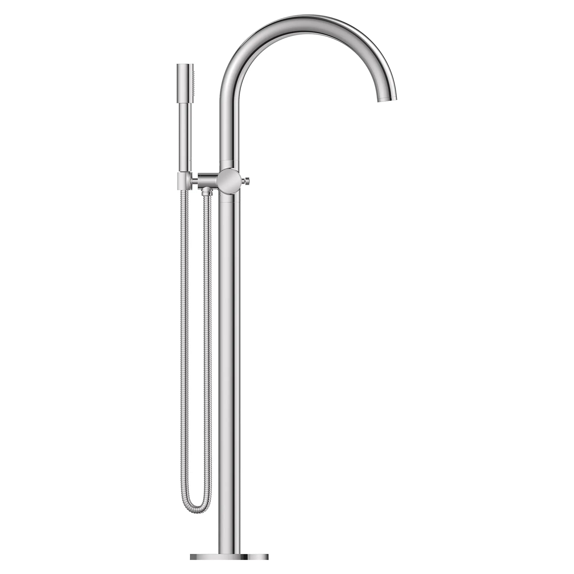 Atrio Private Collection 2-Handle Free Standing Tub Filler with Knob Handles, with 1.75 GPM Hand Shower // GROHE STARLIGHT CHROME // 288408_Atrio_PC_SiloSide_1057720000_0001_JUNE2026_1_CDNwebp.webp