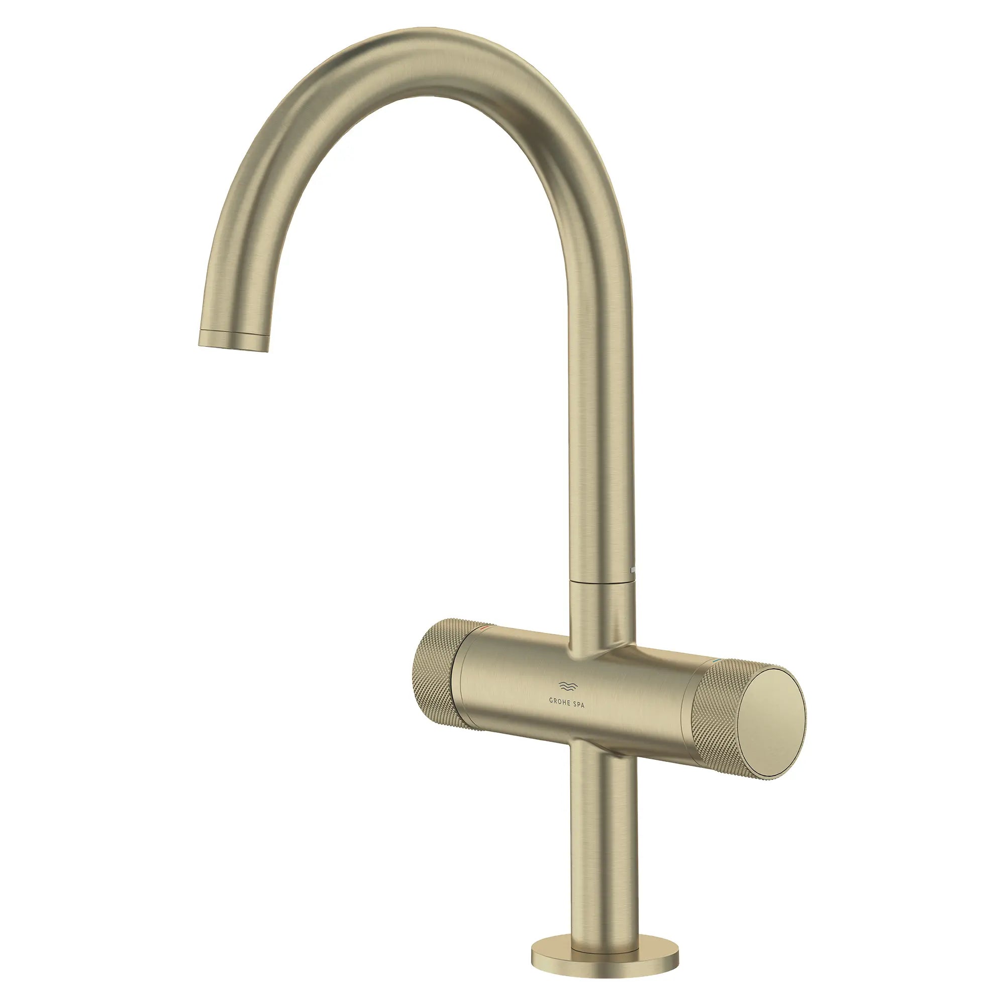 Atrio Private Collection Single Hole 8-Inch Widespread 2-Handle L-Size Bathroom Faucet with Knob Handles, 1.2 GPM (4.5 L/min) // BRUSHED NICKEL INFINITYFINISH // 288413_Atrio_SiloLeft_105337EN00_0001_MARCH2026_1_CDNwebp.webp