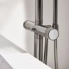[105772AL00] Atrio Private Collection 2-Handle Free Standing Tub Filler with Knob Handles, with 1.75 GPM Hand Shower - Matte Black