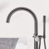 [105772AL00] Atrio Private Collection 2-Handle Free Standing Tub Filler with Knob Handles, with 1.75 GPM Hand Shower - Matte Black