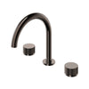 [105365AL00] Atrio Private Collection 3-Hole 2-Handle Deck Mount Roman Tub Faucet with Knob Handles - Matte Black
