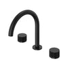 [1053652430] Atrio Private Collection 3-Hole 2-Handle Deck Mount Roman Tub Faucet with Knob Handles - Matte Black