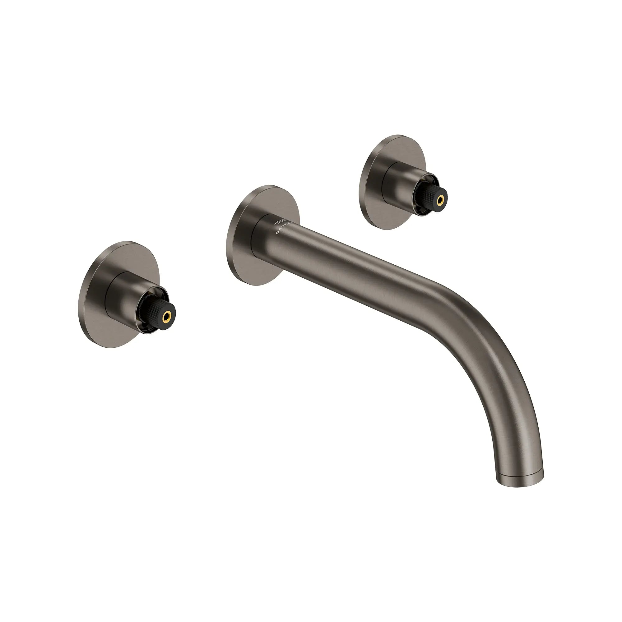 Atrio 2-Handle Wall Mount Faucet without Handles, 1.2 GPM (4.5L.min) // BRUSHED HARD GRAPHITE // 288871_Atrio_SiloRight_20663AL00_0001_JUNE2026_0_CDNwebp.webp