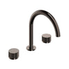 [105365AL00] Atrio Private Collection 3-Hole 2-Handle Deck Mount Roman Tub Faucet with Knob Handles - Matte Black