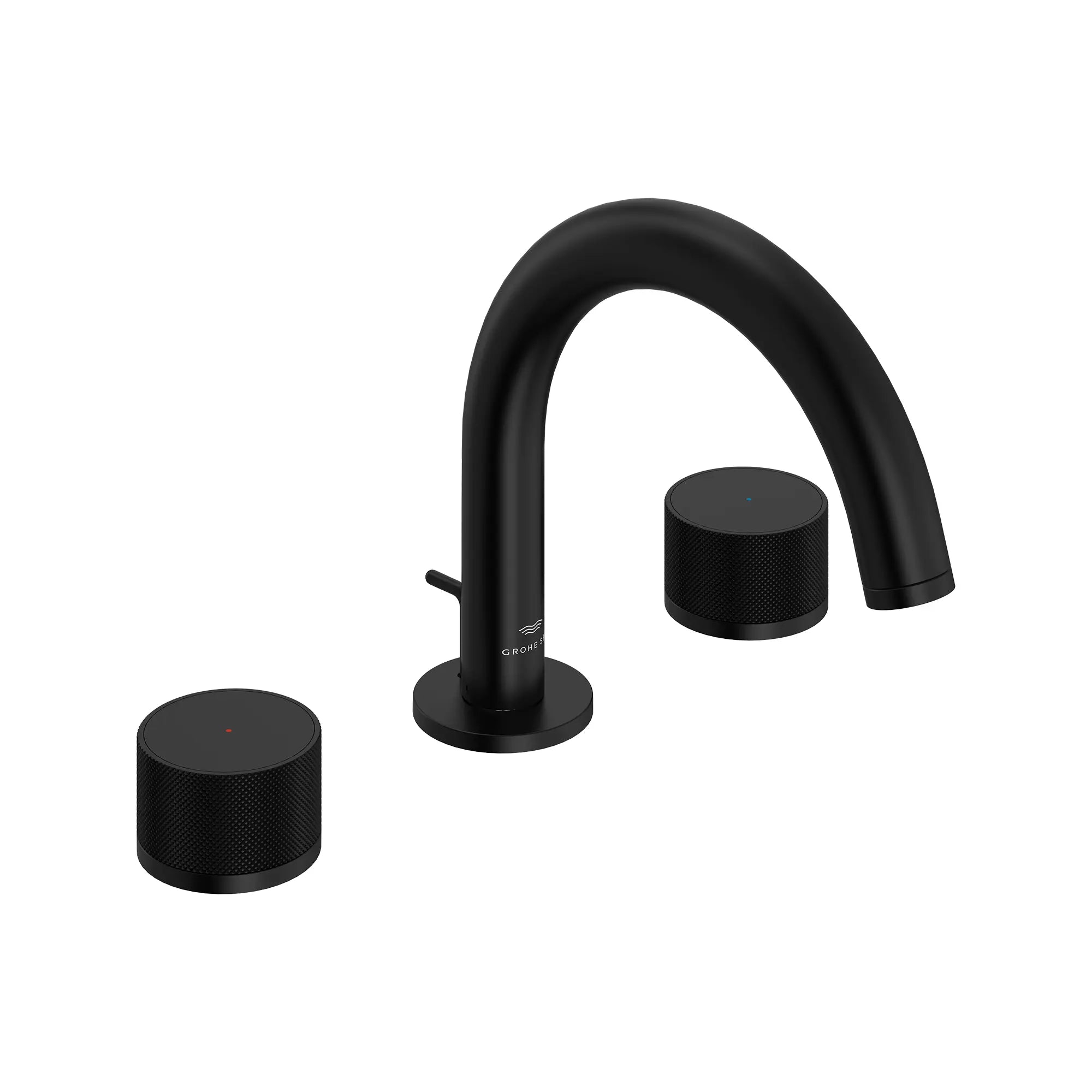 Atrio Private Collection 8-inch Widespread 2-Handle S-Size Bathroom Faucet, 1.2 GPM (4.5 L/min) // MATTE BLACK // 288887_Atrio_SiloRight_1053382430_0001_JULY2026_0_CDNwebp.webp
