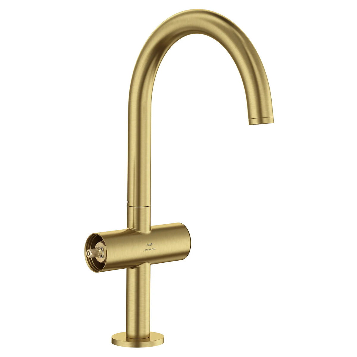Atrio Single Hole Two-Handle L-Size Bathroom Faucet without Handles, 1.2 GPM (4.5 L/min) // BRUSHED COOL SUNRISE // 289247_Atrio_PC_SiloRight_21146GN00_48458GN00_0002_JANUARY2026_0_CDNwebp.webp