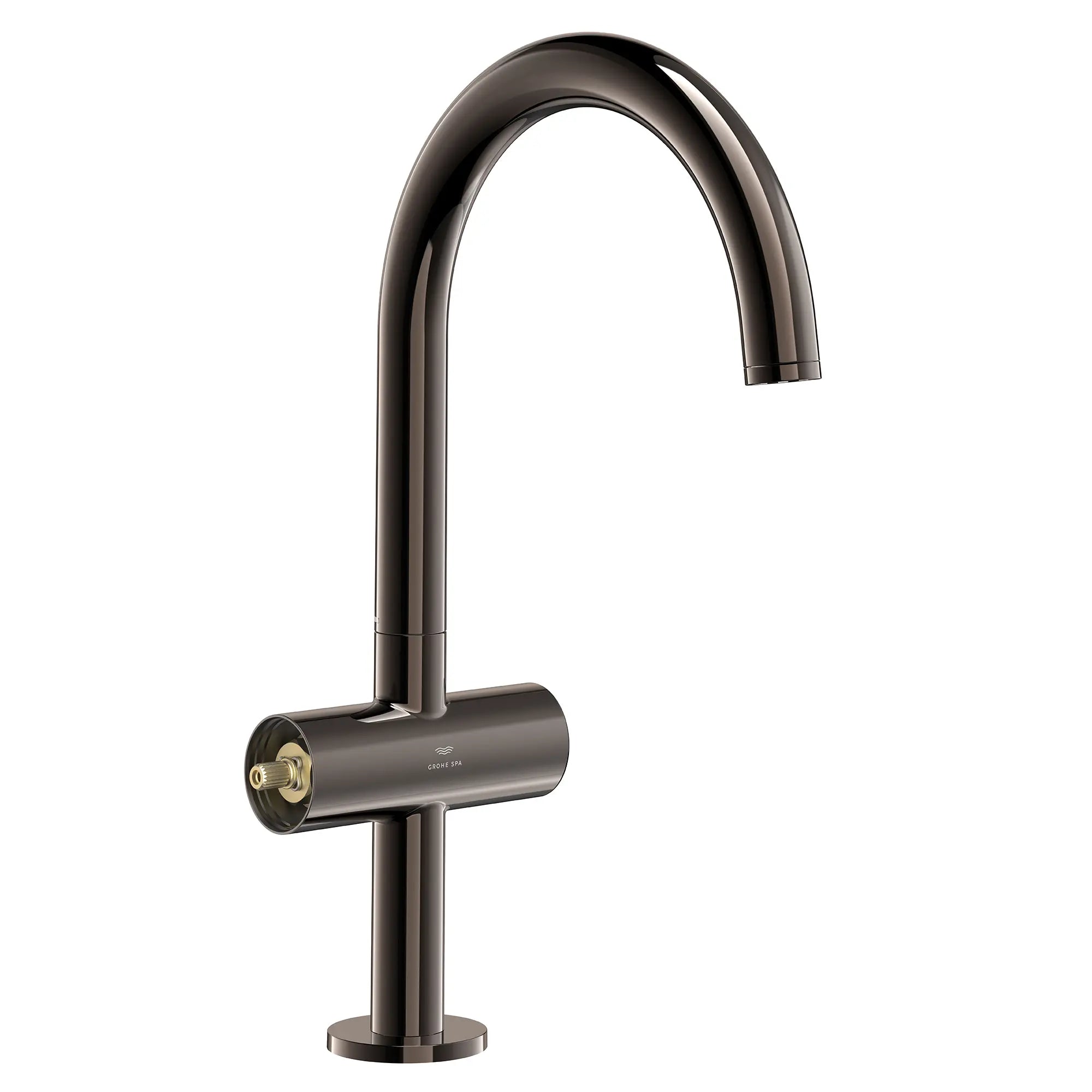 Atrio Single Hole Two-Handle L-Size Bathroom Faucet without Handles, 1.2 GPM (4.5 L/min) // HARD GRAPHITE // 289249_Atrio_PC_SiloRight_21146A000_48458A000_0002_JANUARY2026_0_CDNwebp.webp