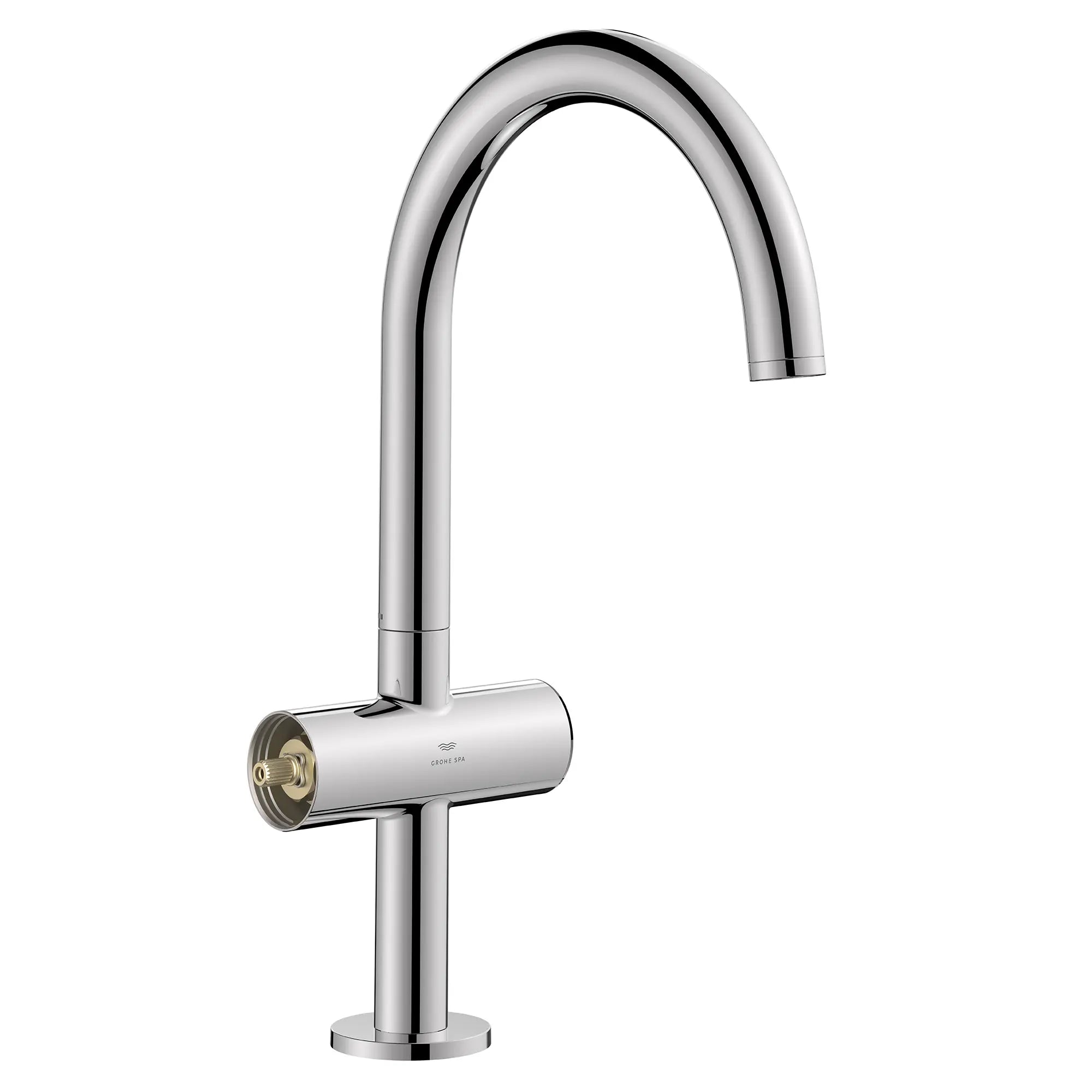 Atrio Single Hole Two-Handle L-Size Bathroom Faucet without Handles, 1.2 GPM (4.5 L/min) // GROHE STARLIGHT CHROME // 289258_Atrio_PC_SiloRight_211460000_484580000_0002_JANUARY2026_0_CDNwebp.webp