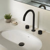 [1053392430] Atrio Private Collection 8-inch Widespread 2-Handle M-Size Bathroom Faucet with Knob Handles, 1.2 GPM (4.5 L/min) - Matte Black