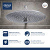 [26518000] 260 Shower Head, 10" - 3 Sprays, 1.75 gpm - GROHE StarLight Chrome