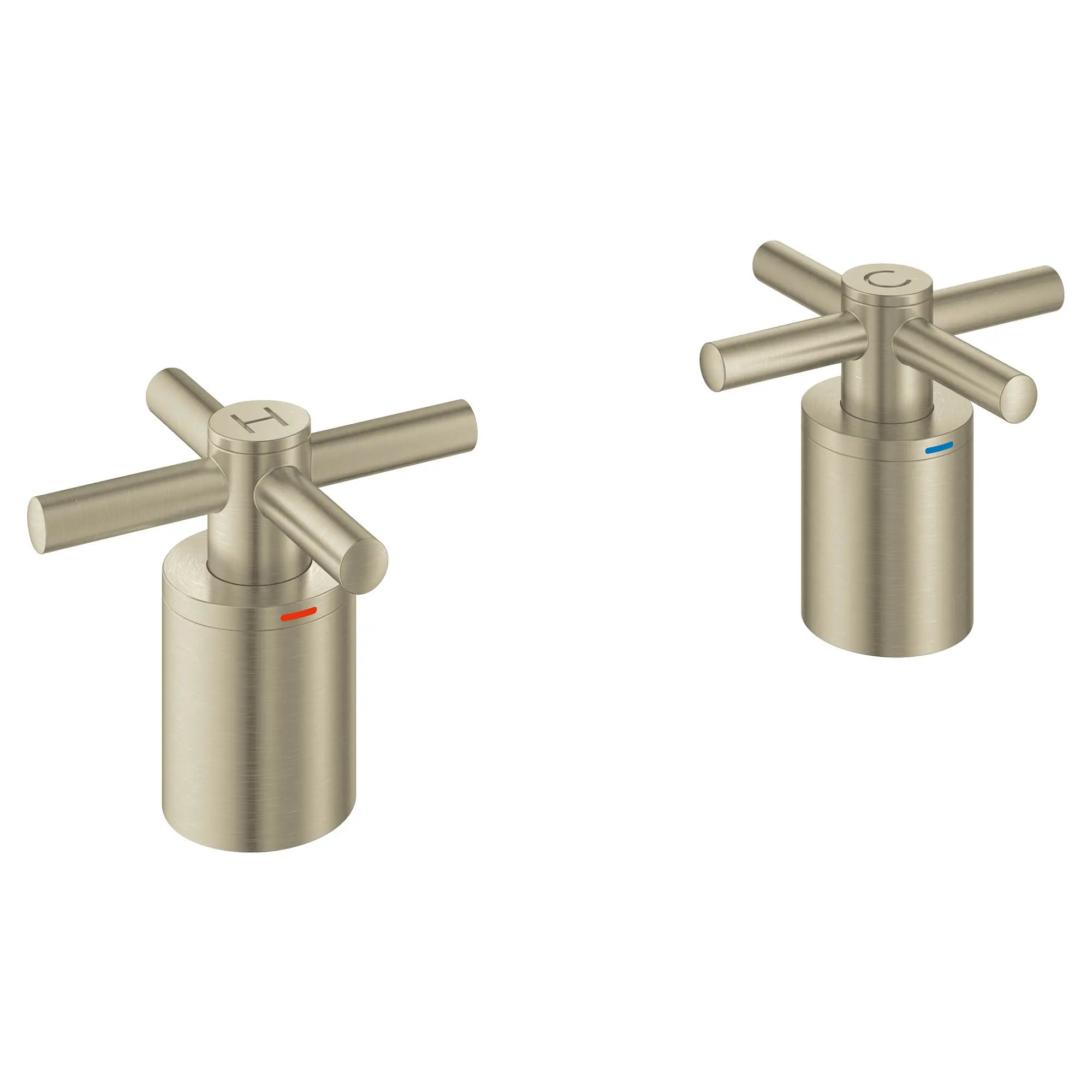 Cross Handles (Pair) // BRUSHED NICKEL INFINITYFINISH // 47567_18033EN3_0_CDNwebp.webp