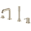 [19578BEA] 4-Hole Single-Handle Deck Mount Roman Tub Faucet with 1.75 GPM (6.6 L/min) Hand Shower - GROHE StarLight Chrome