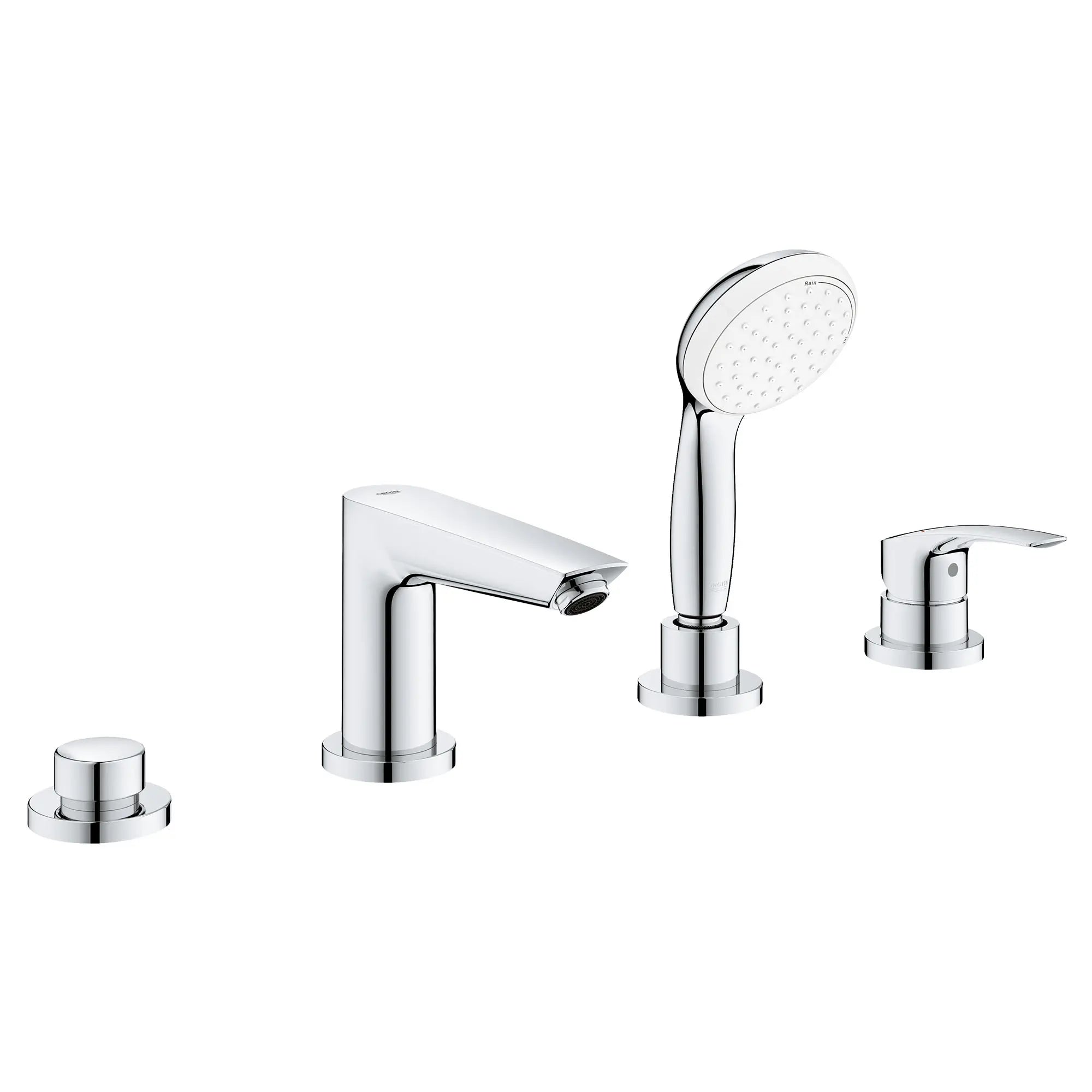 4-Hole Single Handle Deck Mount Roman Tub Faucet with 1.75 GPM (6.6 L/min) Hand Shower // GROHE STARLIGHT CHROME // 50050_25245003_0_CDNwebp.webp