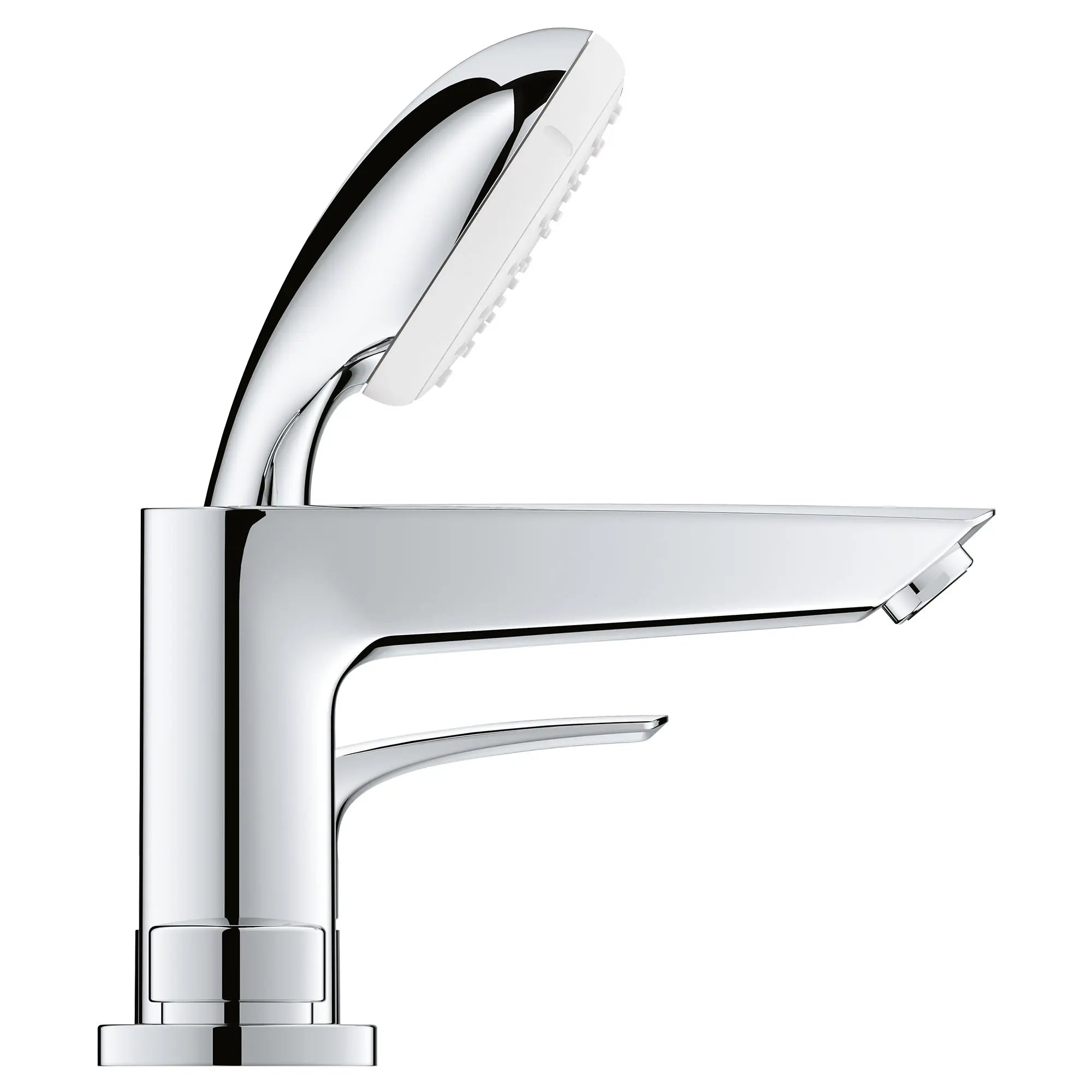 4-Hole Single Handle Deck Mount Roman Tub Faucet with 1.75 GPM (6.6 L/min) Hand Shower // GROHE STARLIGHT CHROME // 50060_25245003_3_0_CDNwebp.webp