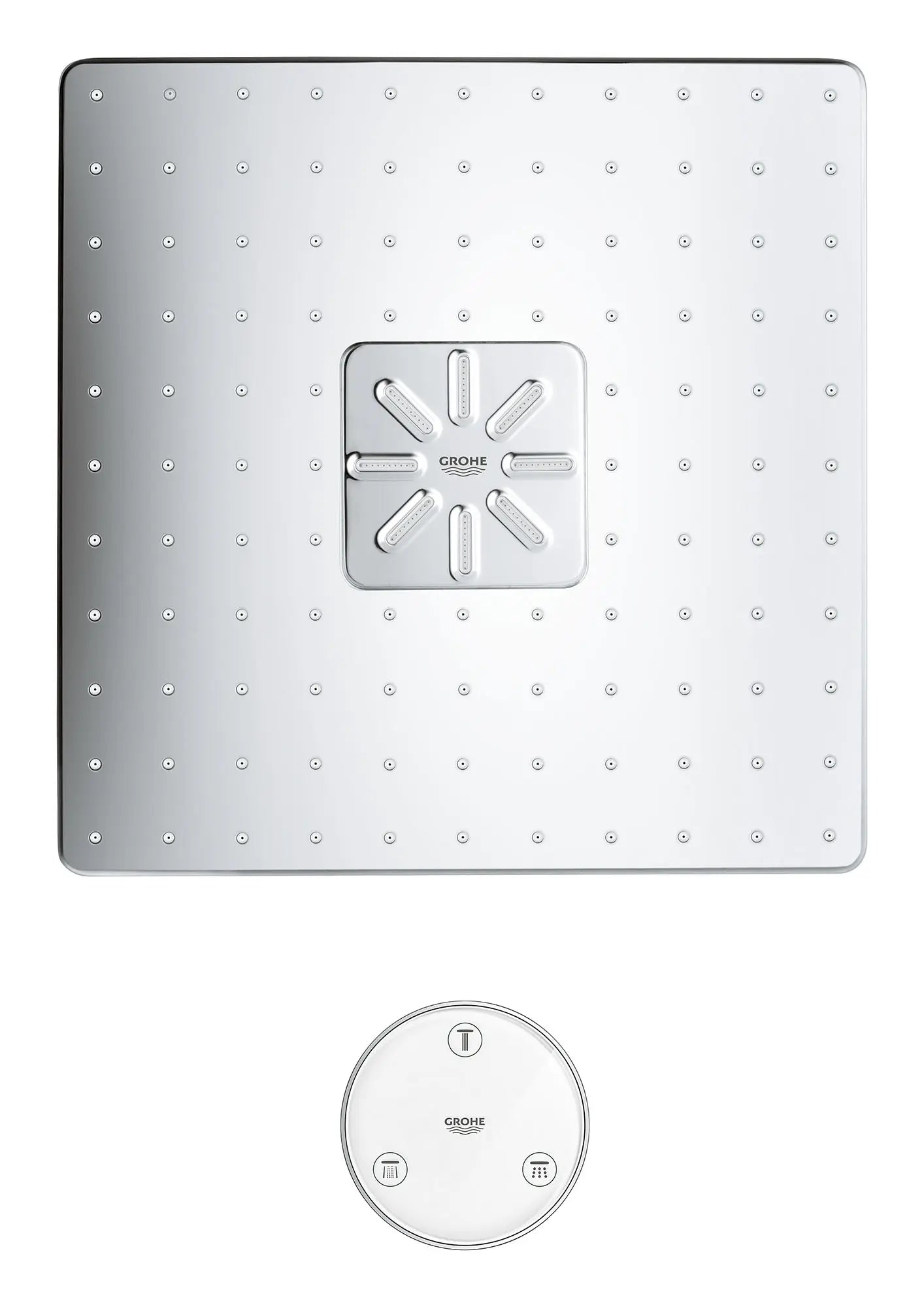 Shower Head with Remote, 12" - 2 Sprays, 1.75 GPM (6.6 L/min) // GROHE STARLIGHT CHROME // 50983_26645000_0_CDNwebp.webp