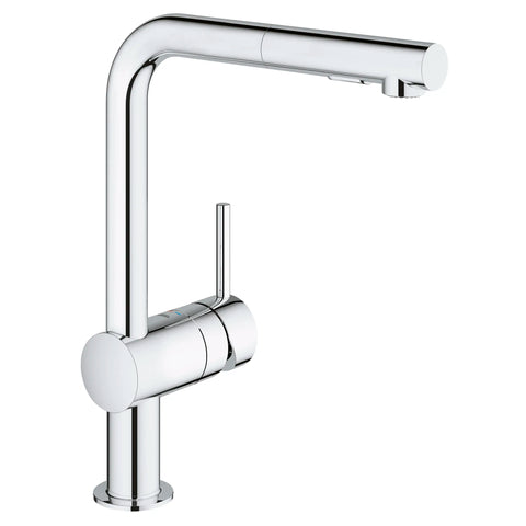 Minta Single-Handle Pull-Out Kitchen Faucet Dual Spray 1.75 GPM (6.6 L/min) - GROHE StarLight Chrome