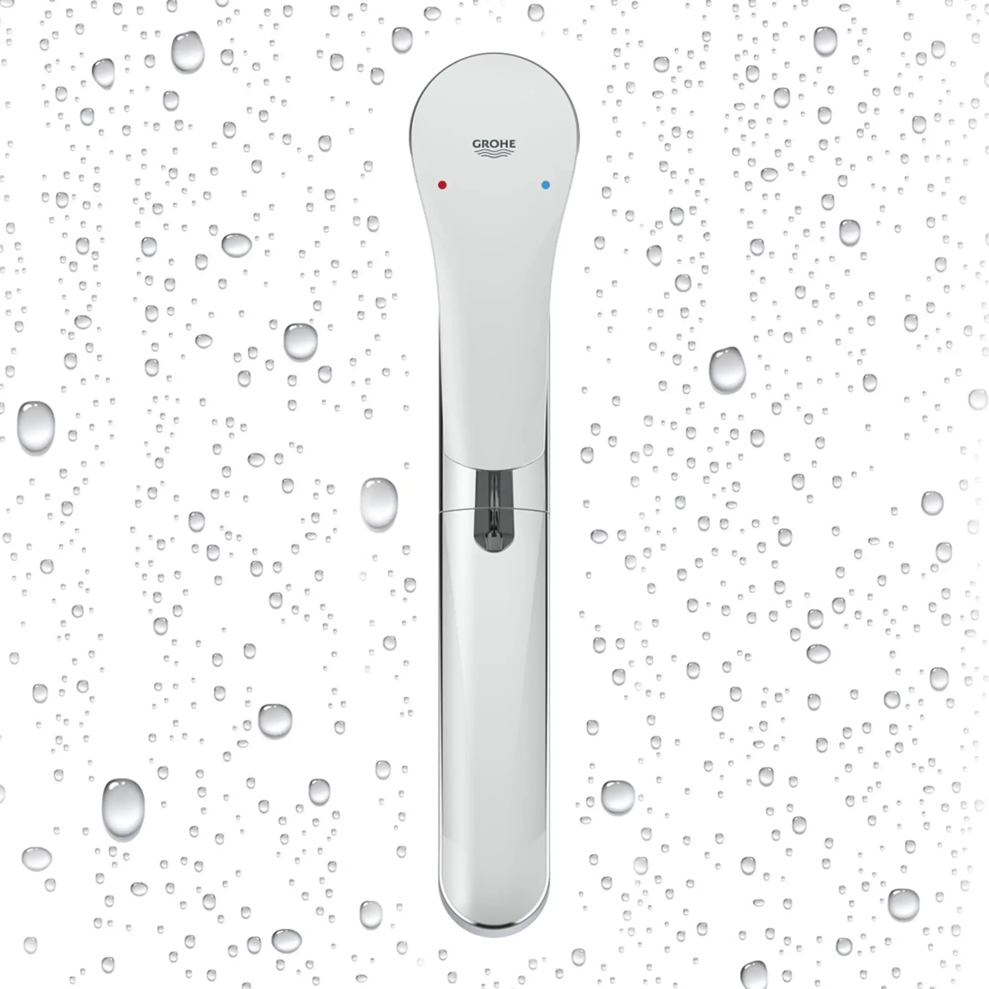 Eurosmart Single-Handle Dual Spray Pull-Out Kitchen Faucet 1.75 gpm (6.6 L/min) // GROHE STARLIGHT CHROME // 53101_30306001_Top_Droplets_Pullout_0_CDNwebp.webp