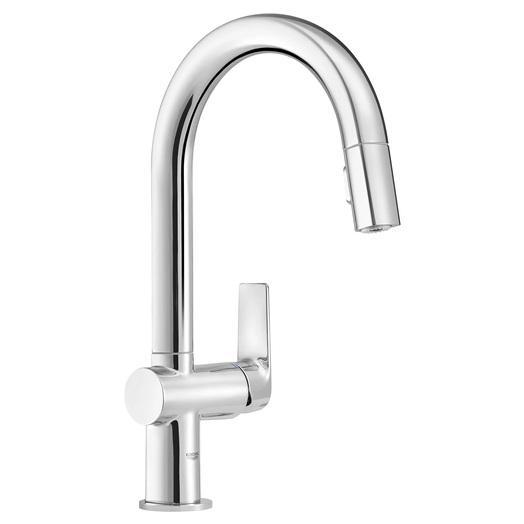 Single-Handle Pull Down Kitchen Faucet Dual Spray 1.75 GPM (6.6 L/min) // GROHE STARLIGHT CHROME // 53167_30377000_0_CDNwebp.webp