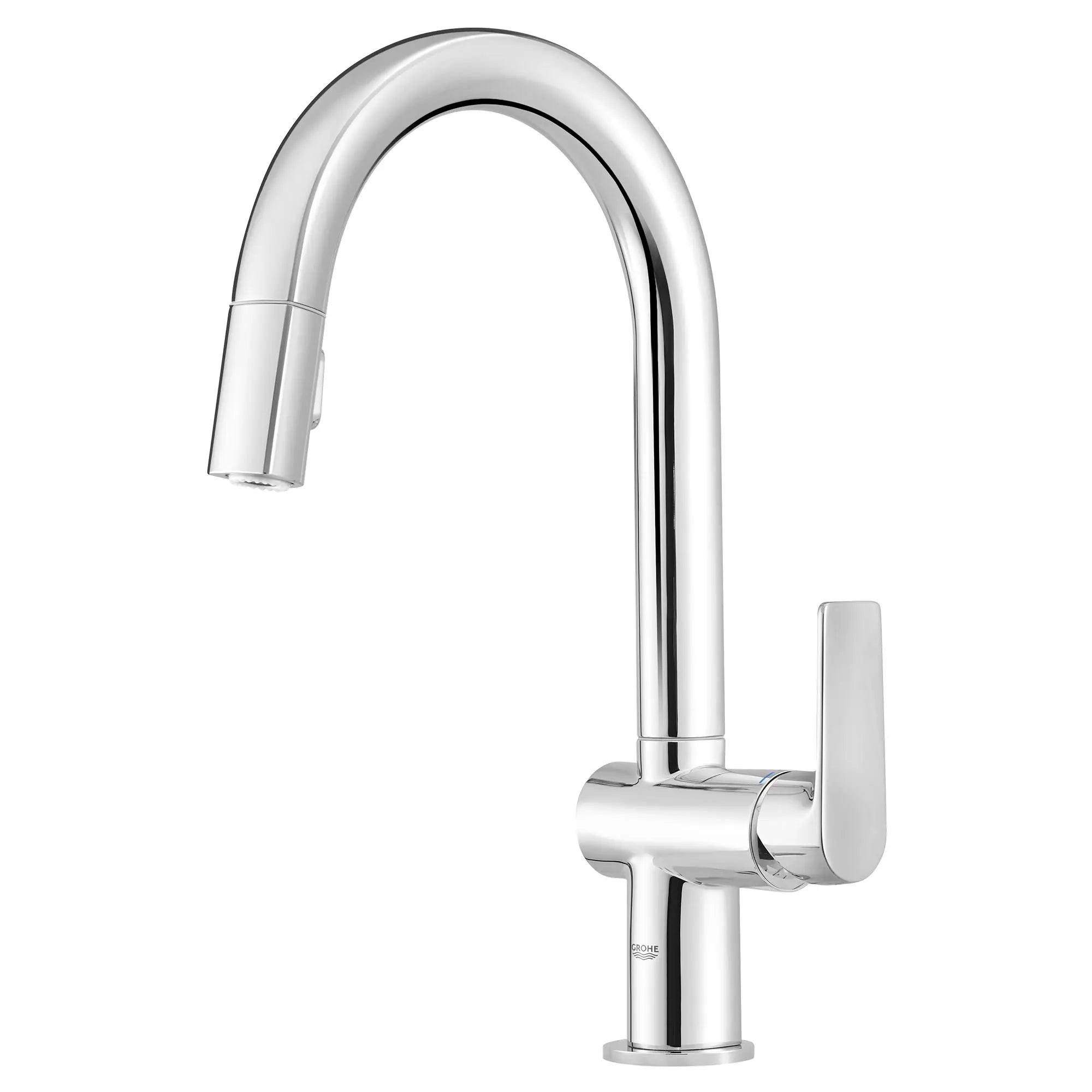 Single-Handle Pull Down Kitchen Faucet Dual Spray 1.75 GPM (6.6 L/min) // GROHE STARLIGHT CHROME // 53168_30377000_1_0_CDNwebp.webp