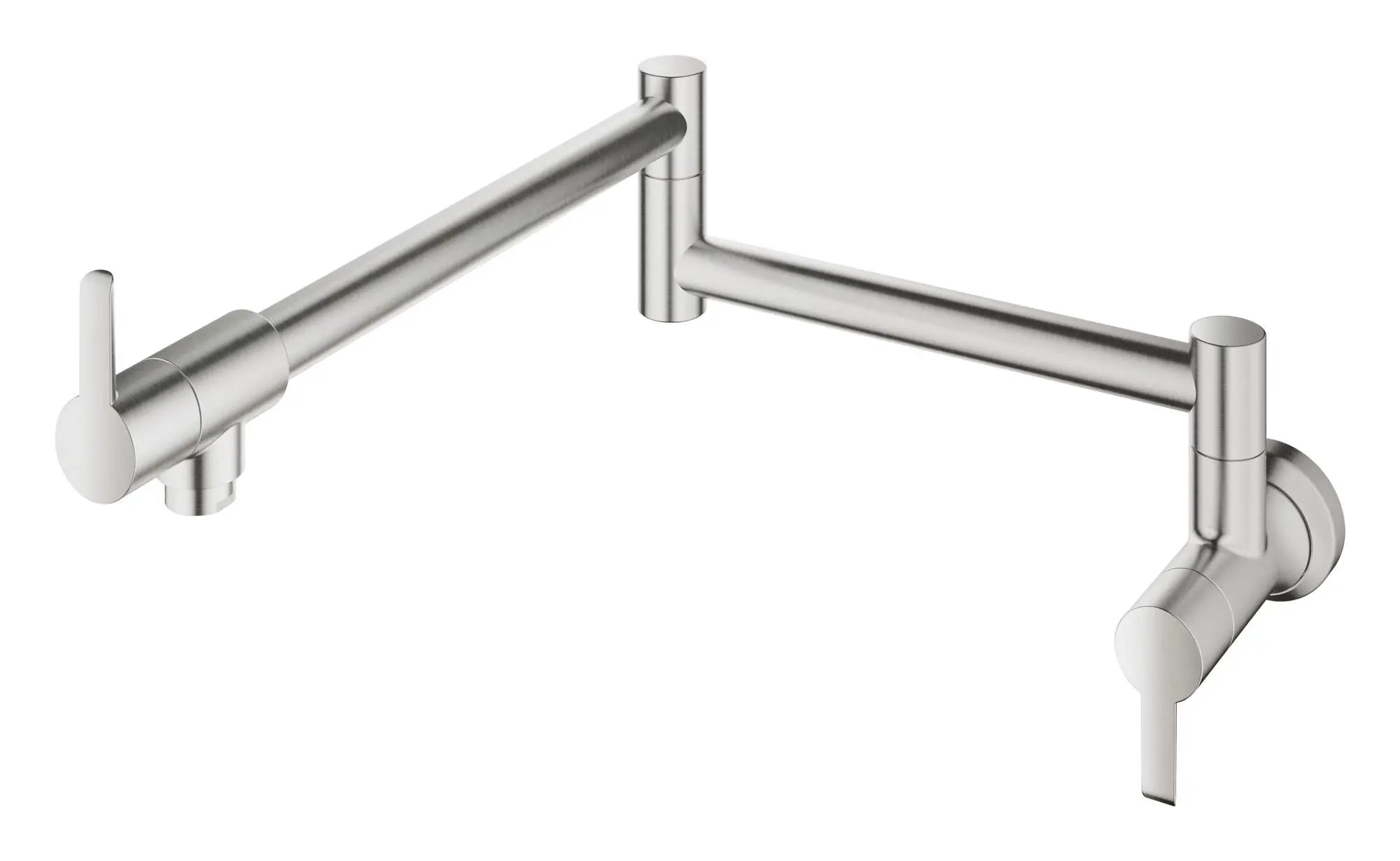 GROHE Zedra 2-Handle Wall Mount Pot Filler // SUPERSTEEL INFINITYFINISH // 53378_31075DC2_3_0_CDNwebp.webp