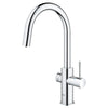 [31251002] GROHE Blue Single-Handle Pull Down Kitchen Faucet Single Spray 1.75 GPM (6.6 L/min) with Chilled & Sparkling Water - GROHE StarLight Chrome