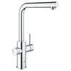[31608002] GROHE Blue Single-Handle Pull-Out Kitchen Faucet Single Spray 1.75 GPM (6.6 L/min) with Chilled & Sparkling Water - GROHE StarLight Chrome