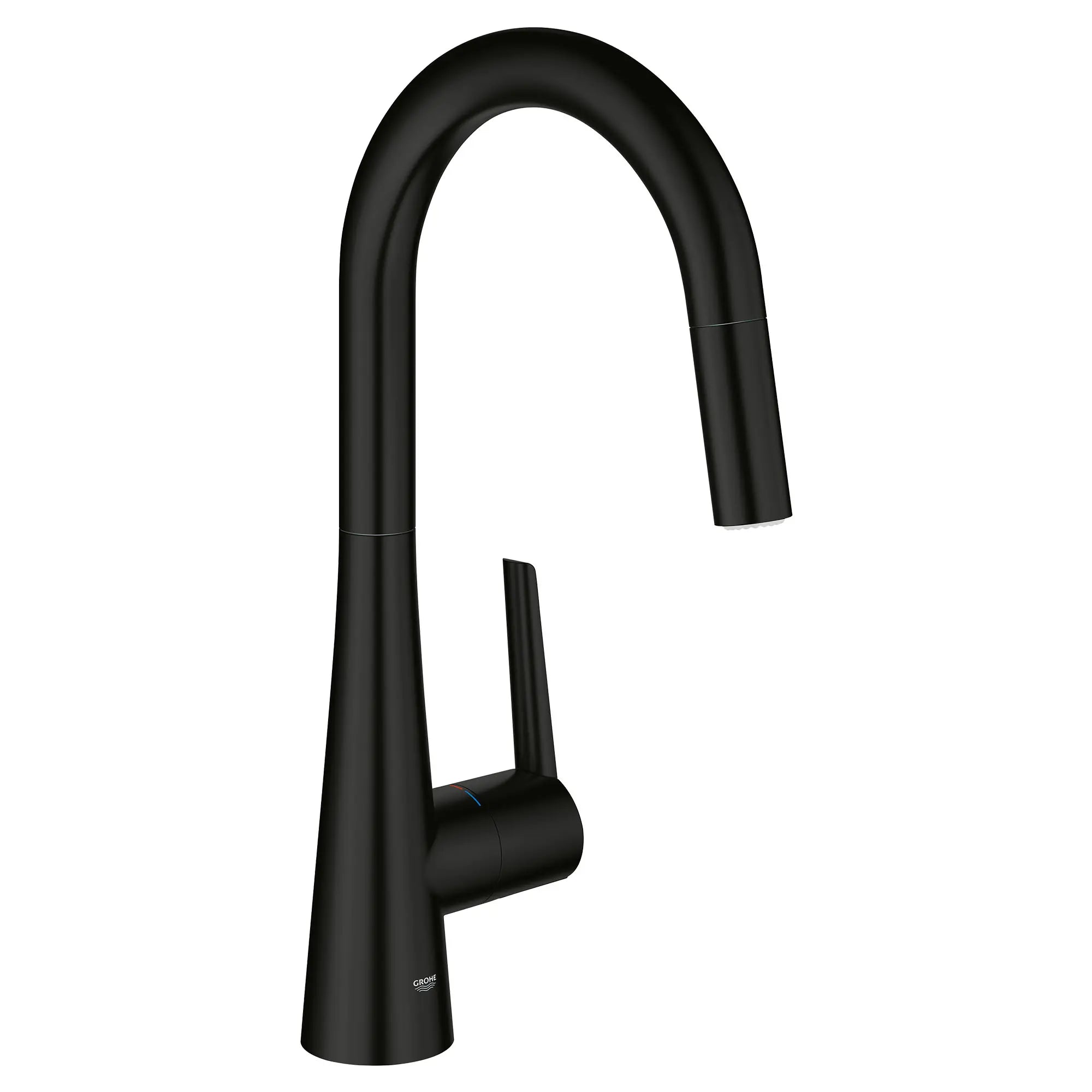 GROHE Zedra Single-Handle Pull Down Kitchen Faucet Dual Spray 1.75 GPM (6.6 L/min) // MATTE BLACK // 53775_32226243_0_CDNwebp.webp
