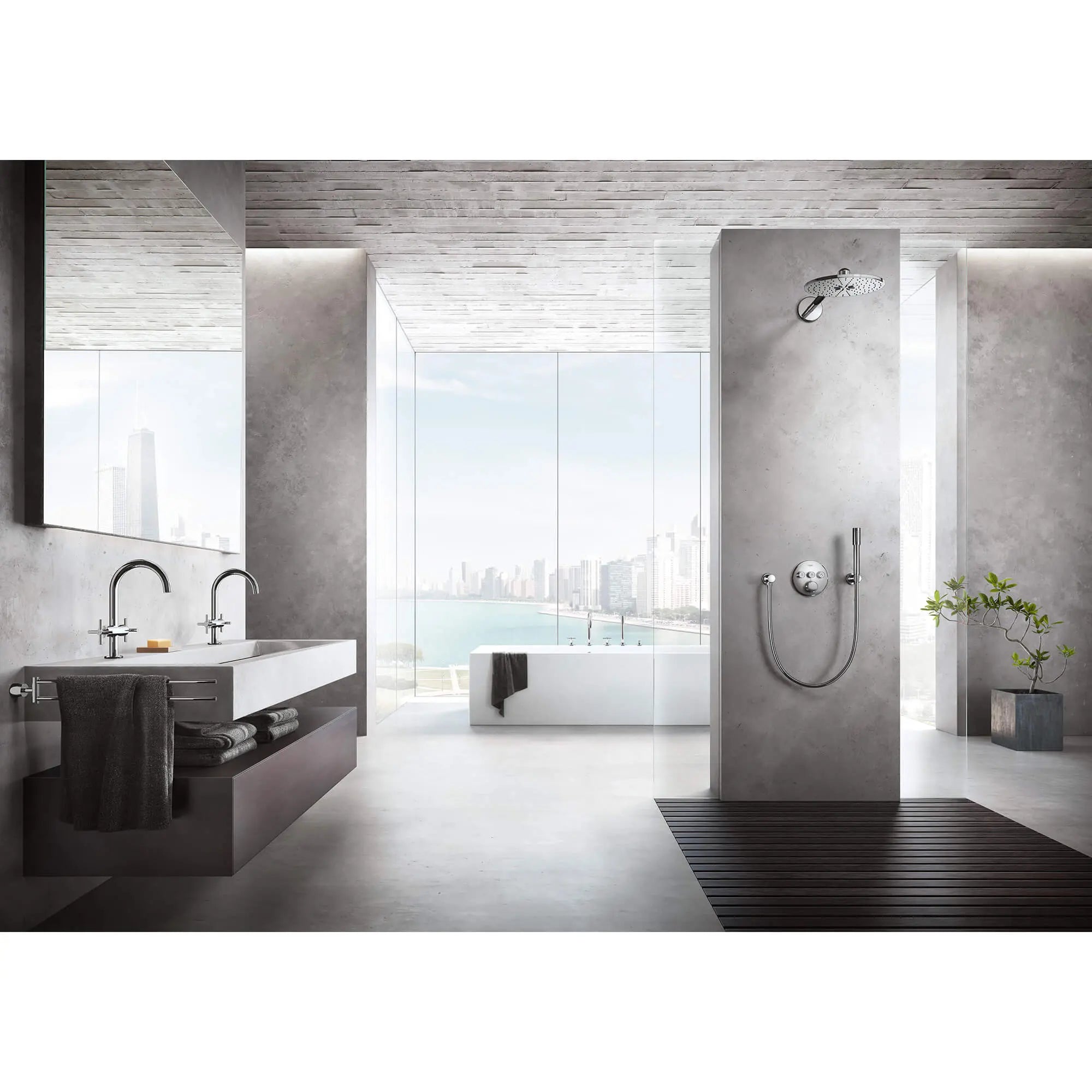Cross Handles (Pair) // GROHE STARLIGHT CHROME // 537_18033003-cross-handle-bath-enviro-1_0_CDNwebp.webp