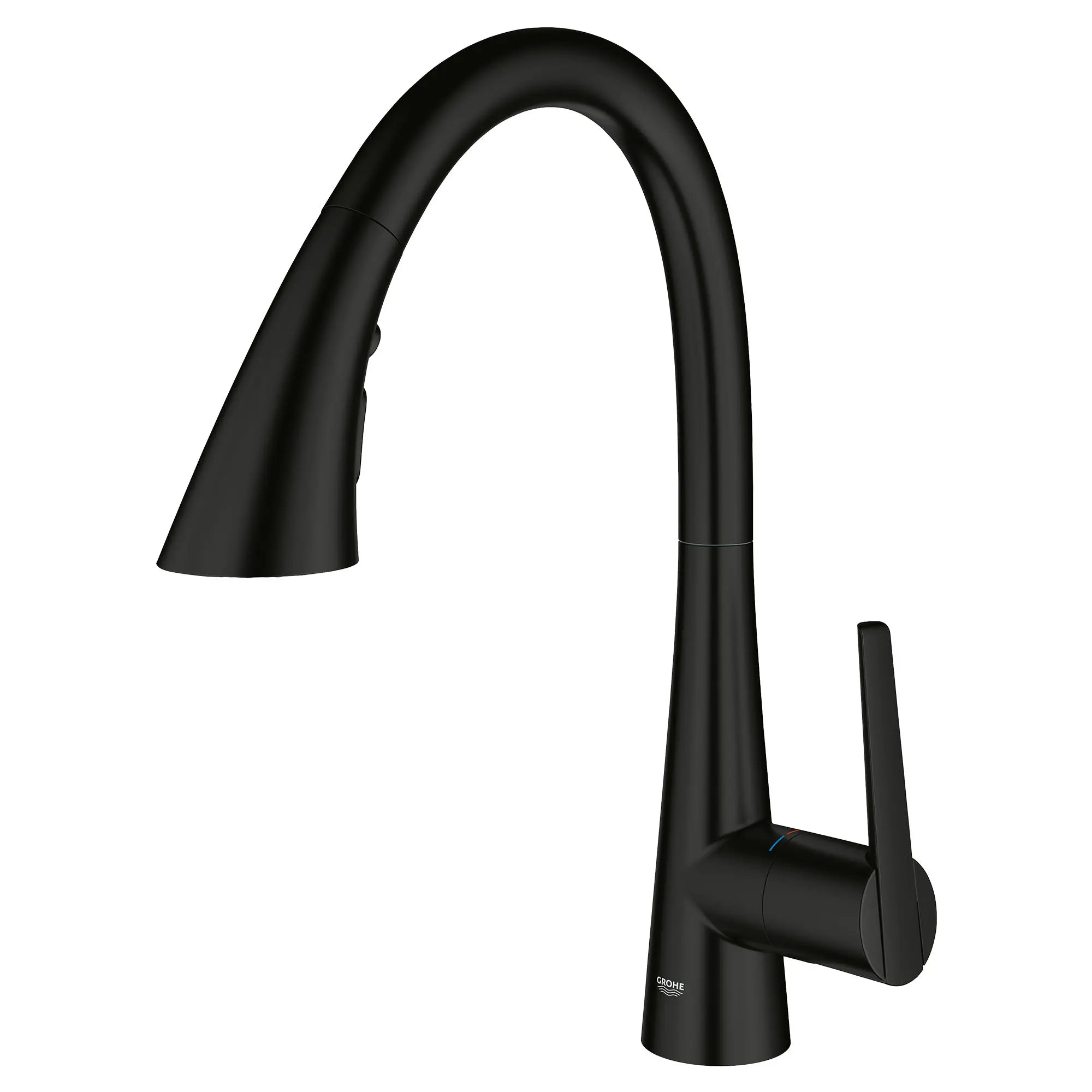 GROHE Zedra Single-Handle Pull Down Kitchen Faucet Triple Spray 1.75 GPM (6.6 L/min) // MATTE BLACK // 53829_322982433_2_0_CDNwebp.webp