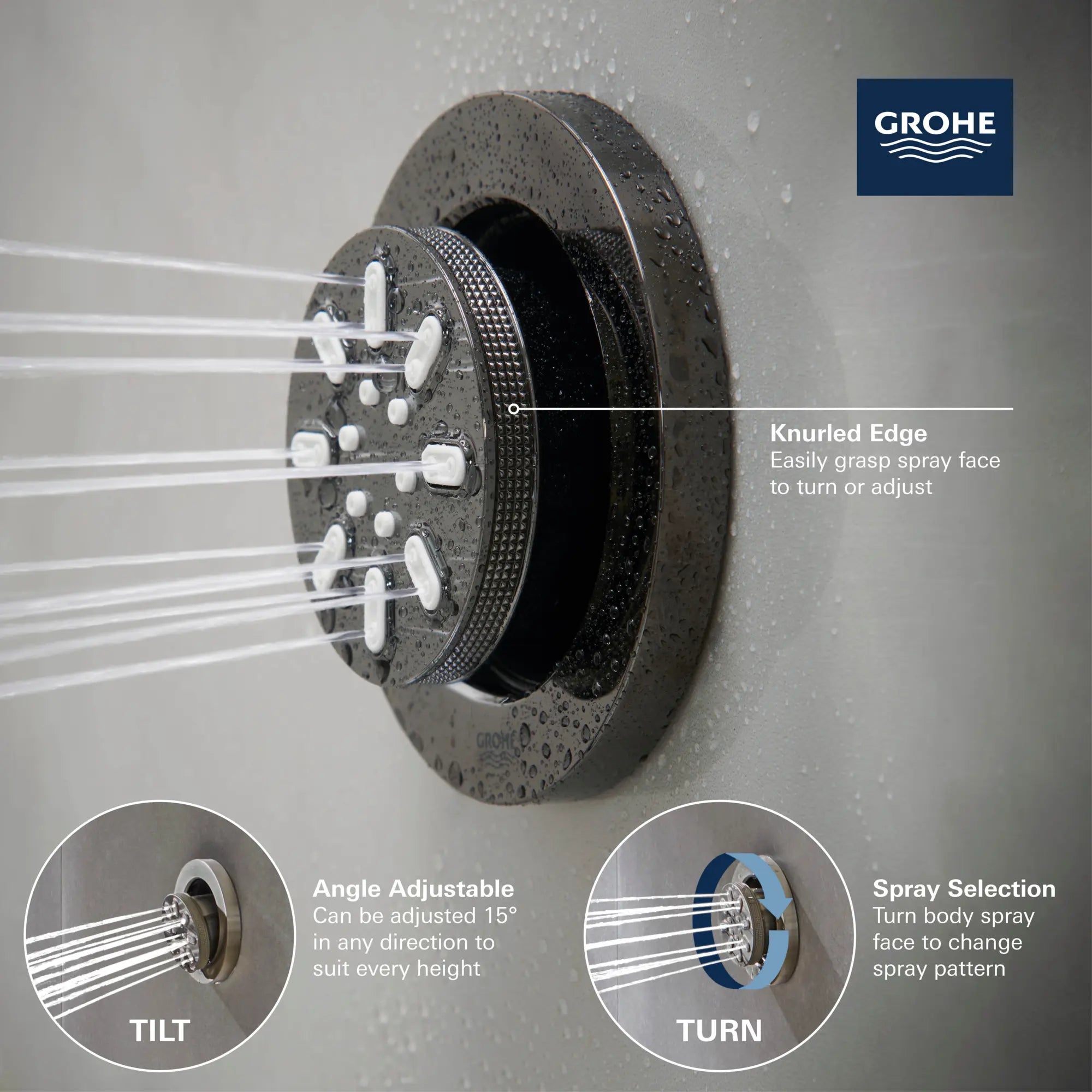 Body Spray - 2 Sprays, 0.9gpm // GROHE STARLIGHT CHROME // 68441_GROHE_Rainshower_Aqua_Body_Sprays_Round_26744_0_Infographics_4_0_CDNwebp.webp