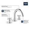 [20072003] 8-inch Widespread 2-Handle S-Size Bathroom Faucet 1.2 GPM - GROHE StarLight Chrome