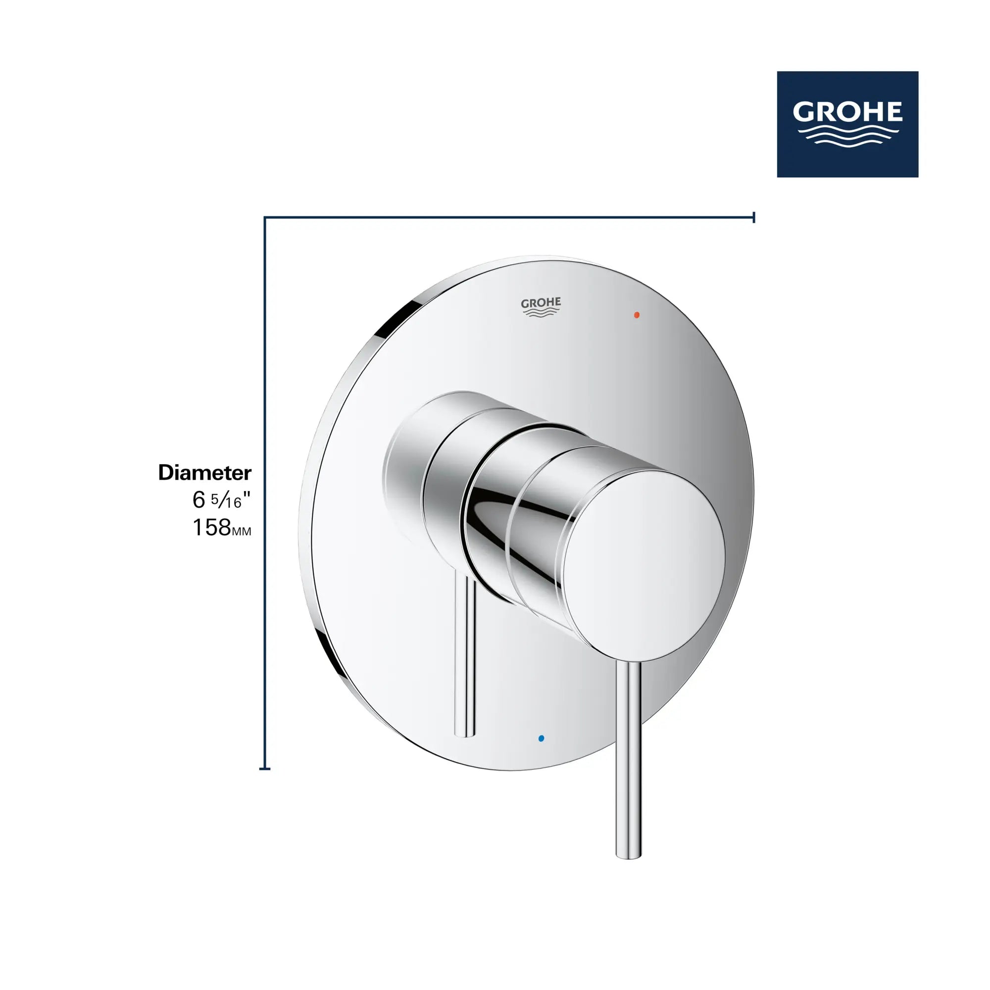 Pressure Balance Valve Trim with Cartridge // BRUSHED NICKEL INFINITYFINISH // 68485_GROHE_Atrio_Trims_14467_0_Infographics_2_0_CDNwebp.webp