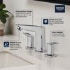 [20225001] 8-Inch Widespread 2-Handle M-Size Bathroom Faucet, 1.2 GPM (4.5 L/min) - GROHE StarLight Chrome