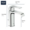 [23868000] Single Hole Single-Handle S-Size Bathroom Faucet, 1.2 GPM (4.5 L/min) - GROHE StarLight Chrome